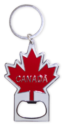 Canada Keyring Mape Leaf Die Cut Top Bottle Opener Bottom