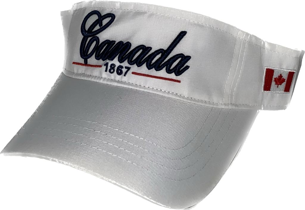 Canada 1867 White Visor w/ Canada Flag