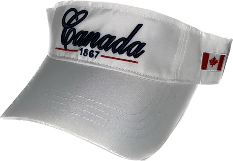 Canada 1867 White Visor w/ Canada Flag