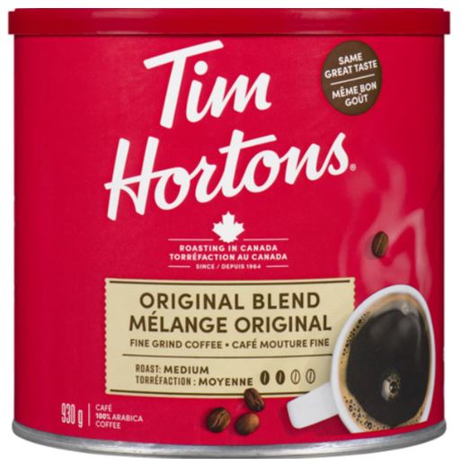 CLEARANCE Tim Hortons Coffee Original 930g
