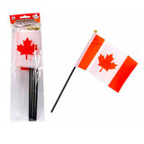 Canadian Flag on Stick 4" x 6"  - 4 pack