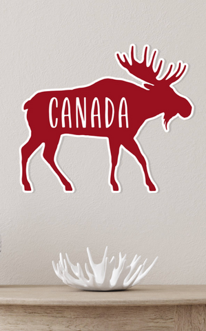 Canada Day Moose Vinyl Wall Decal