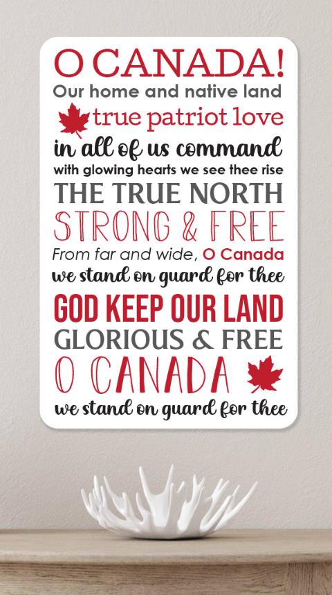 Canada Day Anthem Vinyl Wall Decal