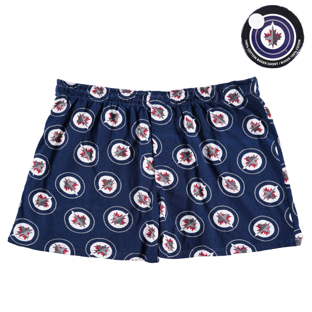 Men's Winnipeg Jets Blue Boxers - Puck Packaged