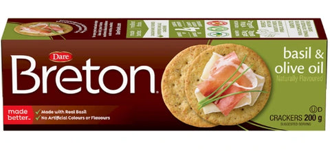 Dare Breton Basil & Olive Oil Crackers 200g