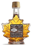 100% Pure Maple Syrup - Canada Grade A Amber - Glass Leaf Bottle