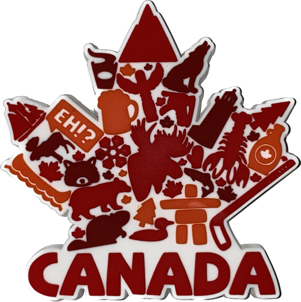 Canada Magnet Icon Maple Leaf 2D PVC