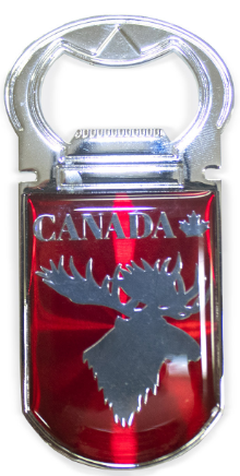 Canade Magnet Moose Bottle Opener Enamelled