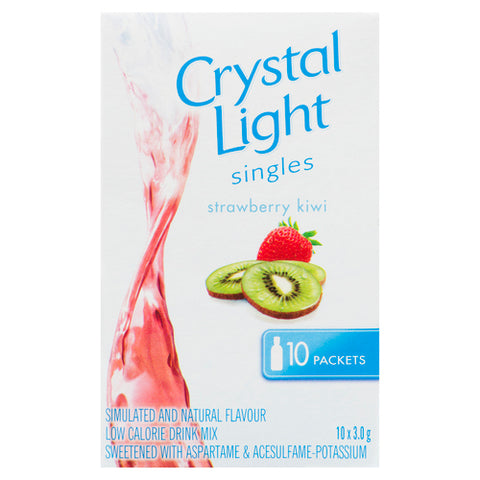 Crystal Light Singles Strawberry Kiwi 30g - 10 x 3g sachets per box