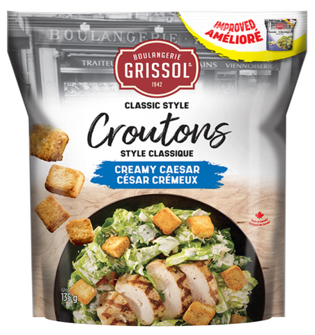 Classic Croutons Creamy Caesar 135g - Boulangerie Grissol