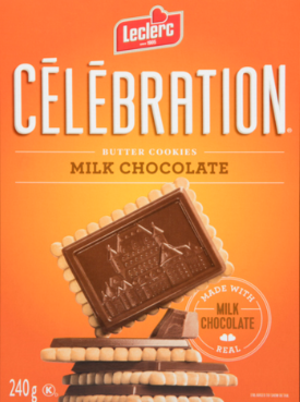 LeClerc Celebration Milk Chocolate Butter Cookies 240g
