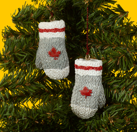 Canadian Wool Mittens Holiday Ornament