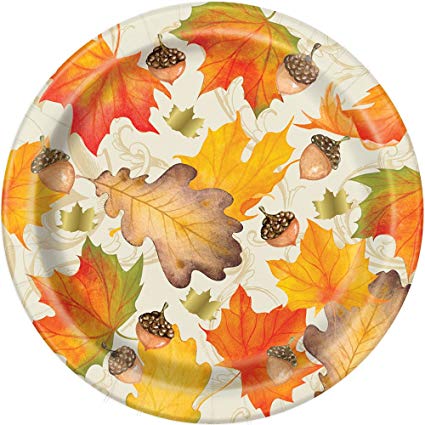 Thanksgiving Gold Fall Leaves Plate -6 3/4Inch-O Canada