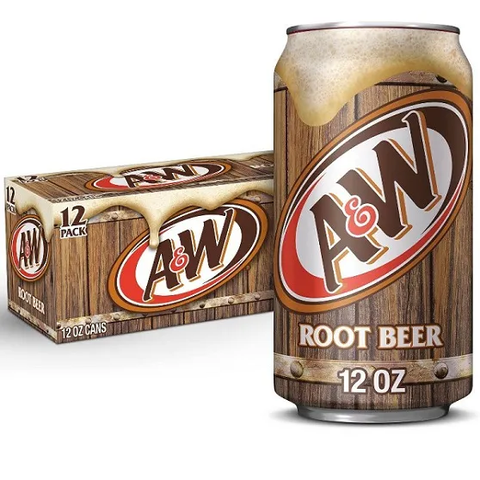 A&W Root Beer 355mL Can - Case of 12