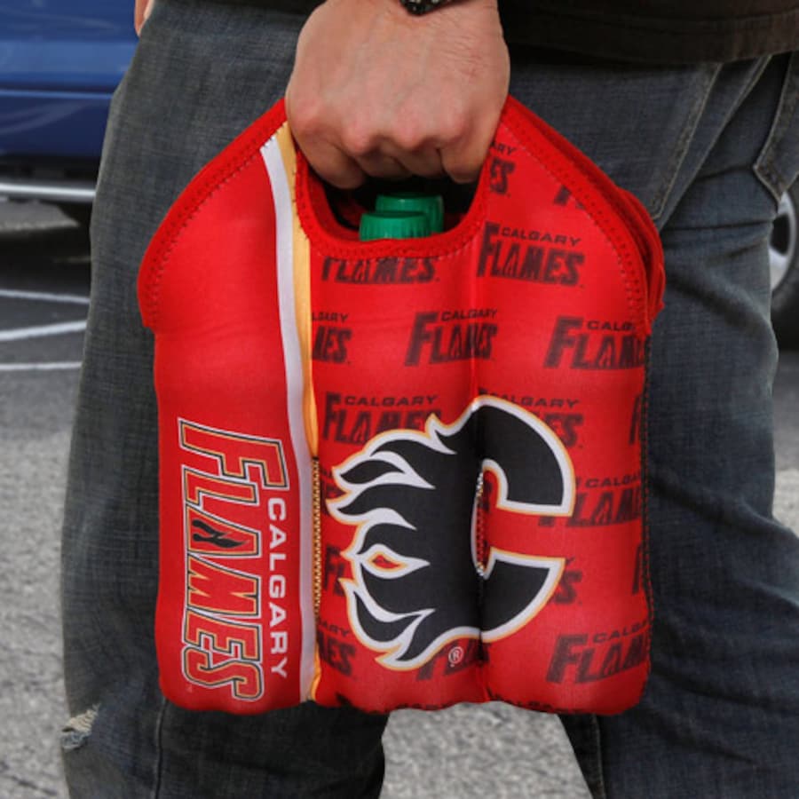 Calgary Flames Six-Pack Bottle Tote Cooler