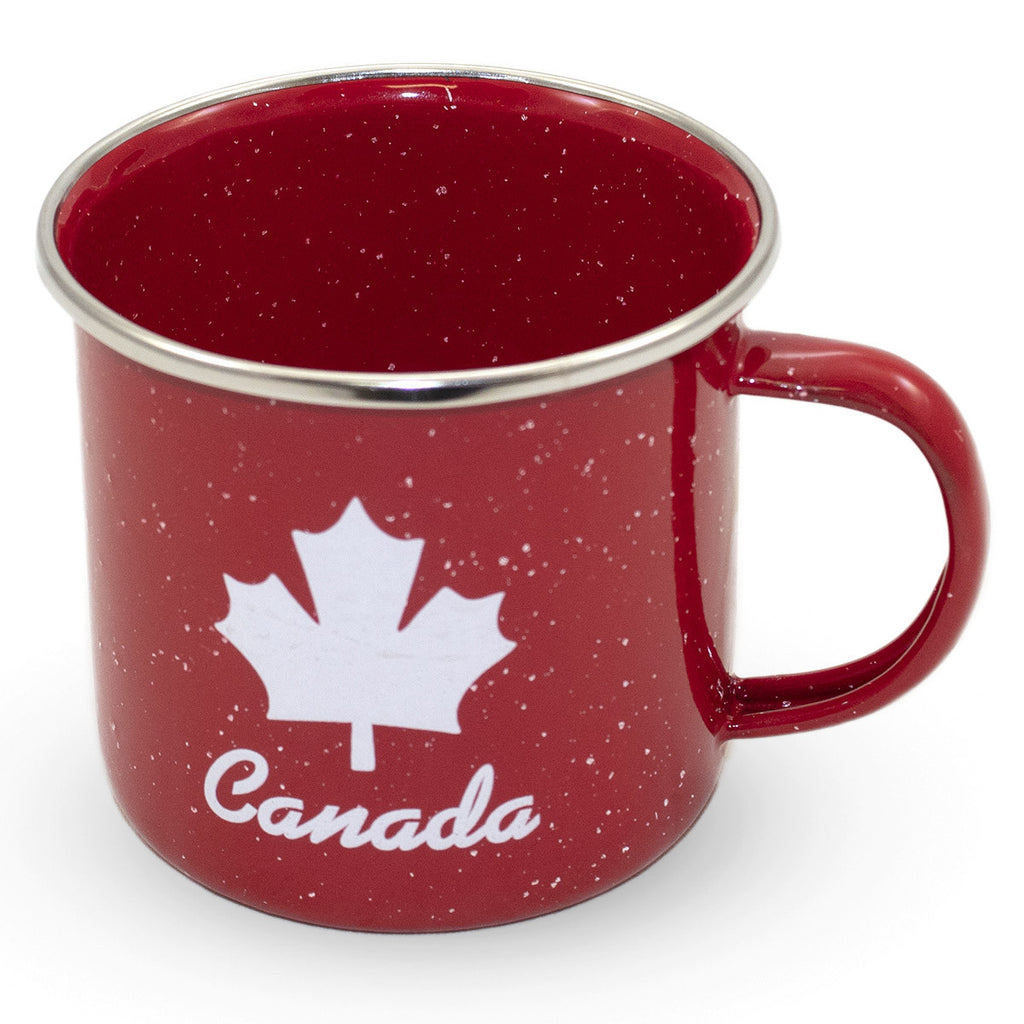 Canada Maple Leaf Red Camping Tin Mug
