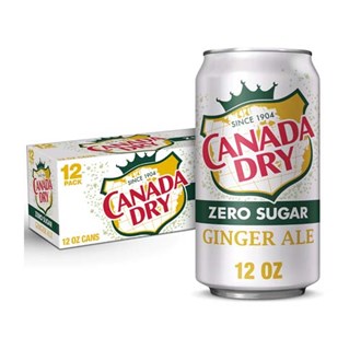 Canada Dry Ginger Ale ZERO SUGAR 355ml Case of 12 cans