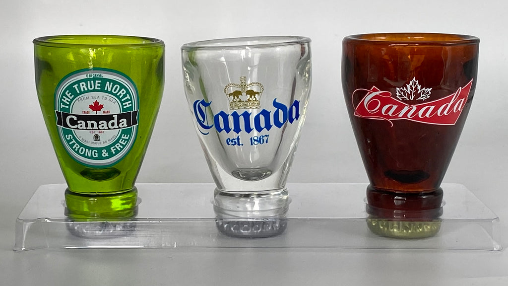 Canada Bottle Top Shot Glasses - Set of 3