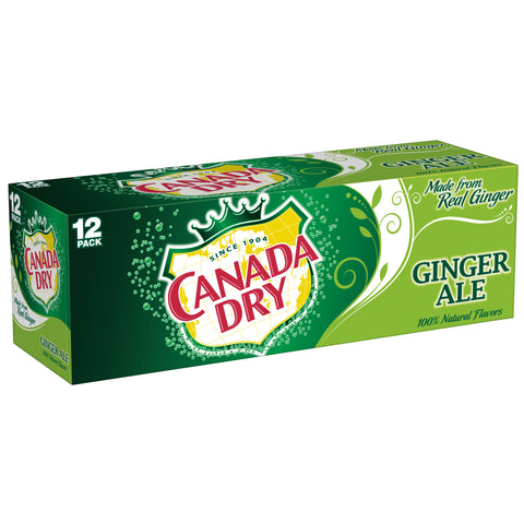 Canada Dry Ginger Ale 355ml Case of 12 cans-O Canada