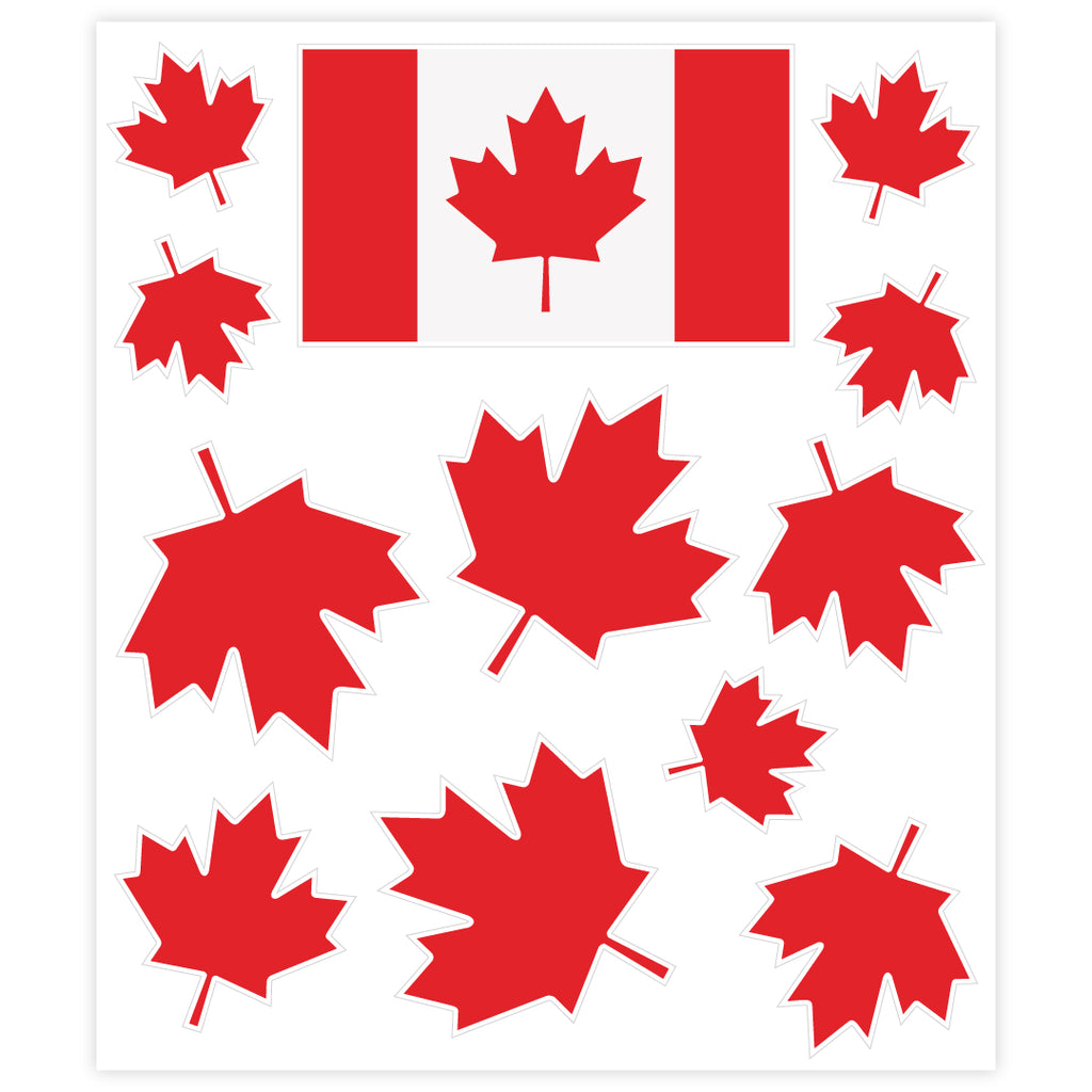 Double Sided Window Decals-Canada Flag