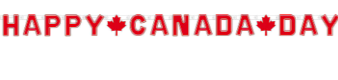 Happy Canada Day 7 Foot Letter Banner