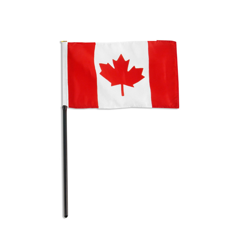 Canadian Flag on Stick 4" x 6" - 4 pack-O Canada