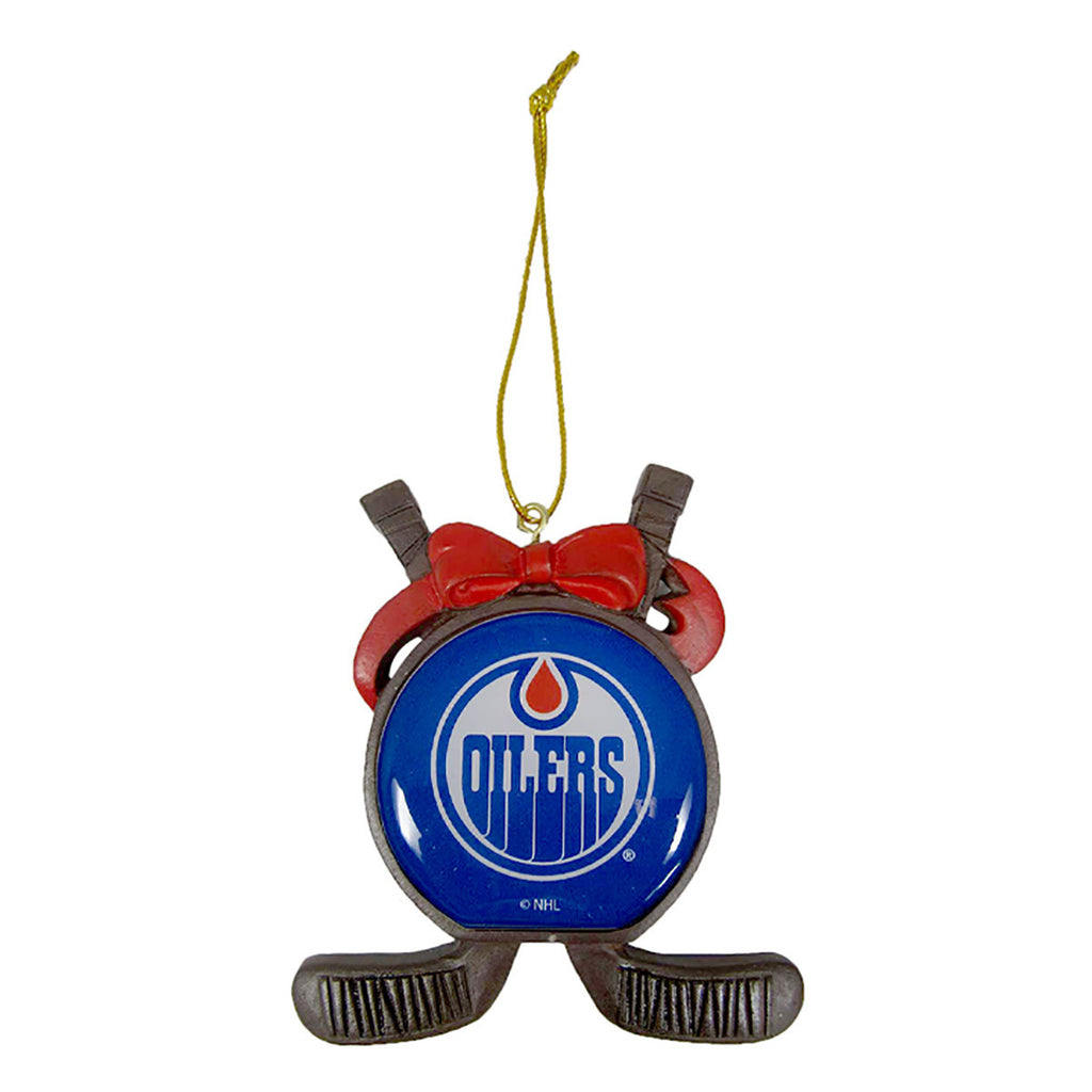 Christmas Ornament - Edmonton Oilers NHL Hockey Sticks