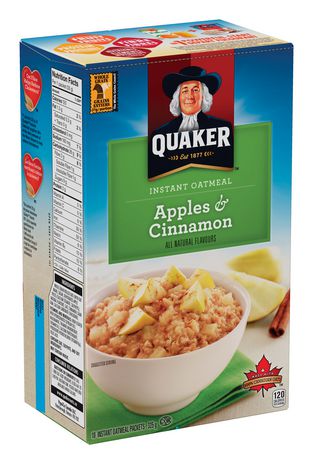 Quaker Instant Oatmeal Apples & Cinnamon 325g-O Canada