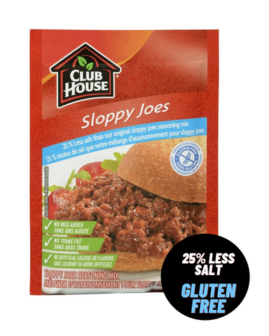 GLUTEN FREE - 25%less Salt  -CH Sloppy Joes Mix 37g
