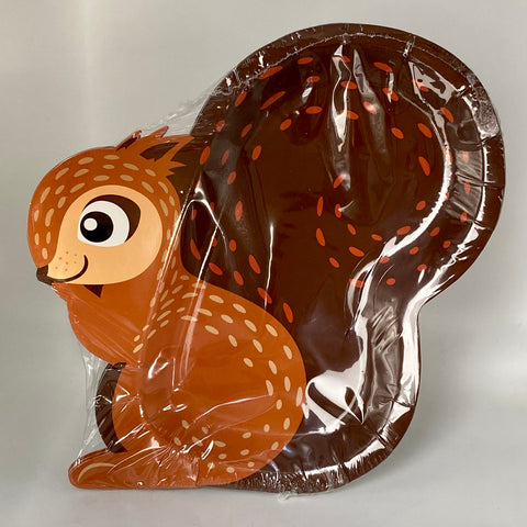 Thanksgiving Friends Shaped Plate - Squirrel - 8 pack