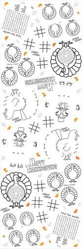 Thanksgiving Kids Activity Paper Tablecloth-O Canada