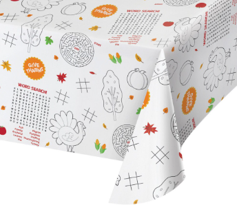 Thanksgiving Turkey Colouring Activity Table Cover
