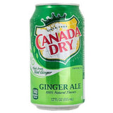 Canada Dry Ginger Ale 355ml Case of 12 cans-O Canada