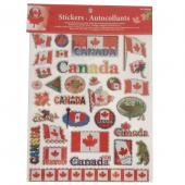 Canada Souvenir Stickers - Metallic-O Canada