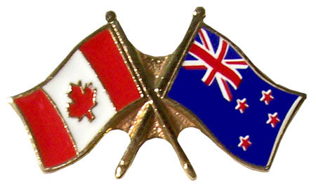 Lapel Pin - Canada & New Zealand Friendship-O Canada