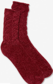Womens Chenille Berry Socks