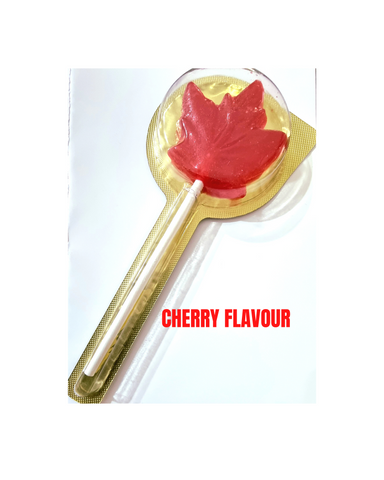 Cherry Lollipops - 20g-Leaf Shaped