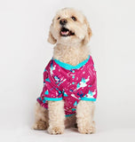 Retro Ski Dogs Pink Dog Pajama