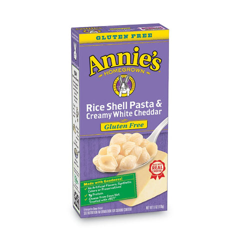 Annies  - GLUTEN FREE Rice Pasta & White Cheddar Macaroni & Cheese - 170g