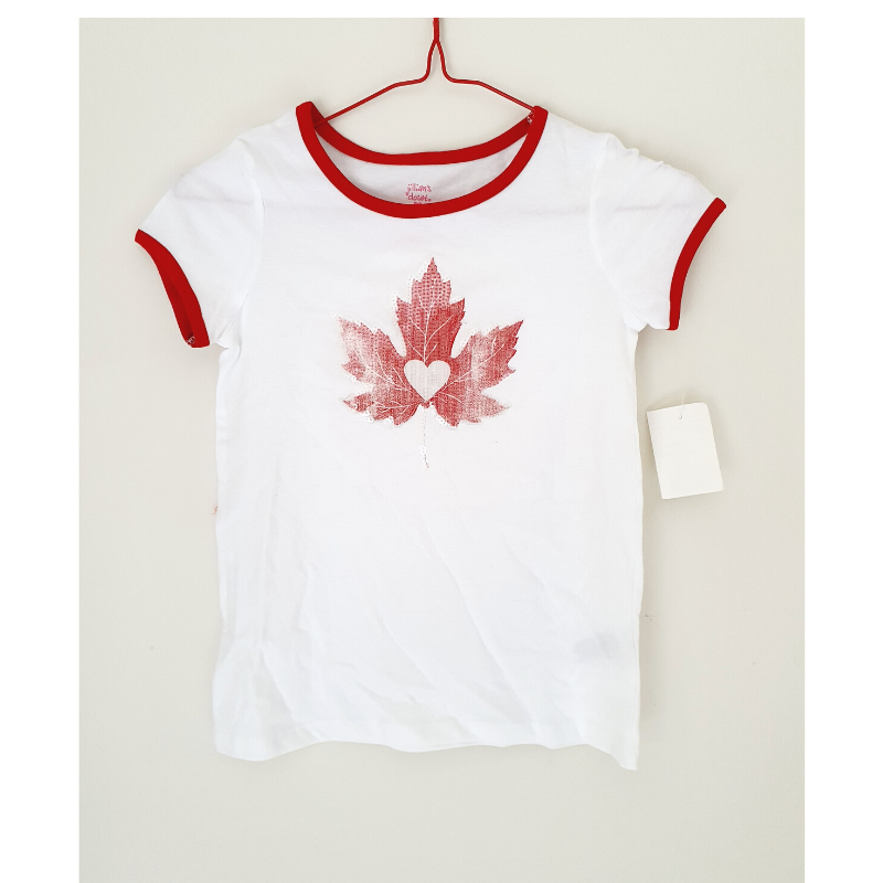 Jillians Closet - Kids Glittery Maple T-shirt