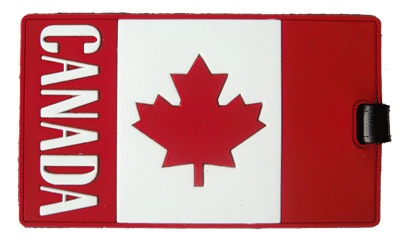 Canada flag luggage tag