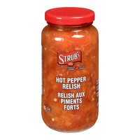 Strub's Hot Pepper Relish 375mL- Best Before 24 Apr 2019-O Canada