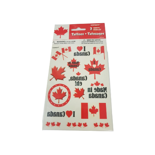 Tattoos/Body Stickers - 2 sheets-O Canada