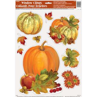 Thanksgiving Pumpkin Harvest Window Clings-O Canada